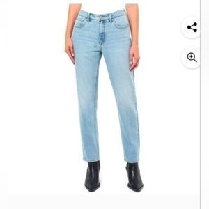 Seven7 90's Straight High Rise Fitted Through Hips Straight Leg Jeans Women's